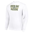 thumbnail image 2 of Men's Starter White Green Bay Packers Team Mesh Print Graphic Pullover Sweatshirt, 2 of 3