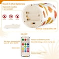 thumbnail image 5 of Yayeee Flameless Candles with Remote Flickering Battery Operated Multi Color Changing, Orange Leaves, 5 of 7