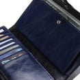 thumbnail image 2 of EeaseMX Cartera ultrafina de piel auténtica para mujer, anti-RFID, con tarjetero y bolsillo para fotos (azul), 2 of 7