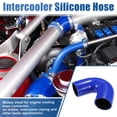 thumbnail image 2 of Unique Bargains 60mm 2.36" 135 Degree Elbow Silicone Reducer Hose Pipe Bend Turbo Water Intercooler Blue, 2 of 6