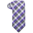 thumbnail image 2 of Scott Allan Purple Plaid Tie | Jacquard Woven Regular Size Necktie 3.3" at Tip | Wedding Ties, 2 of 6