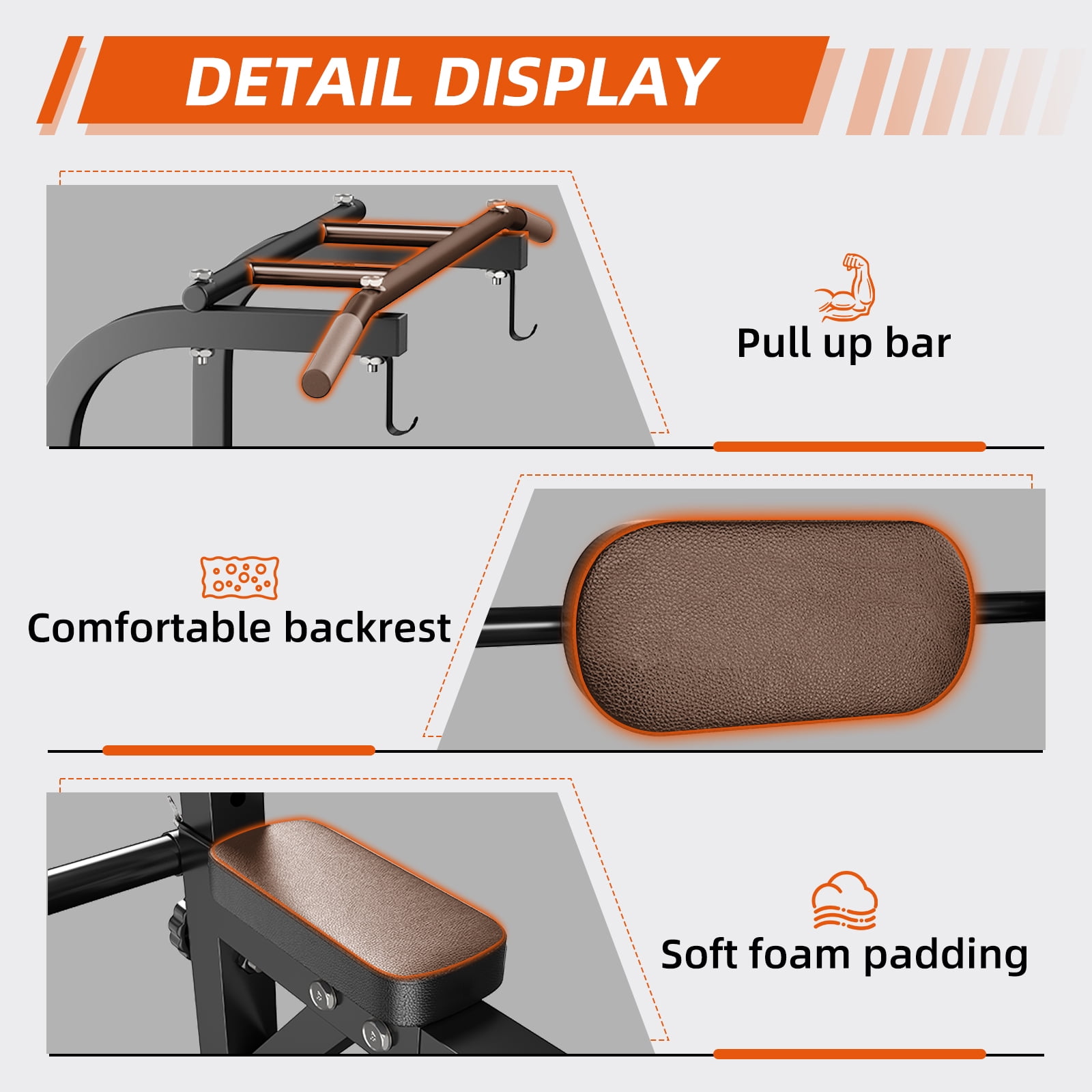 Primy 350lbs Multifunction Power Tower, Pull Up Bar Dip Station/Stand for Home Gym Strength Training Workout Equipment