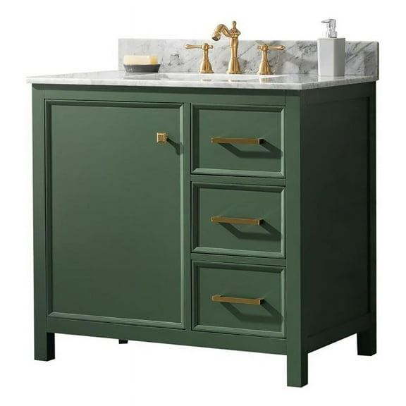 Legion Furniture 36" MDF/Veneer Wood Sink Vanity Cabinet - Vogue Green