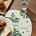 thumbnail image 3 of St. Patrick's Day Round Placemats Set of 2 for Dinning Tables,Heat-proof Braided Table Mats 15 Inch,Green Gnomes Shamrock Gold Coin Beige Washable Place Mat for Kitchen Restaurant Party Table Decor, 3 of 9