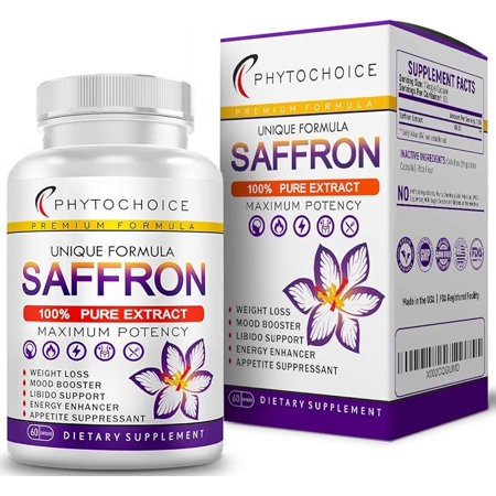 Pure Saffron Extract Natural Appetite Suppressant Supplement for Appetite Control and Healthy Weight Management-Best Hunger Craving Suppressant Saffron Capsules for Weight Loss for Women and Men