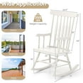 thumbnail image 3 of Gymax Wooden Rocking Chair Single Rocker Indoor Garden Patio Yard White, 3 of 7