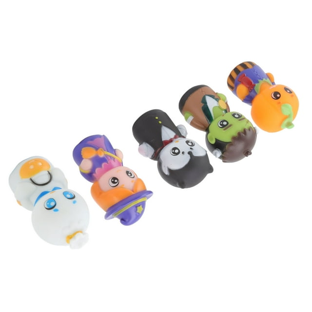 Niños 5 PPCS Puppetas de dedo de Halloween Niños Dibujos Tísteres de Dedo Lindos Juego para la Escuela de Fiestas de Halloween