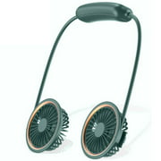 WS36 Neck Fan With Electric Plating Ring Storage Folding Fan Touch Switch Flexible Bending Neck Fan