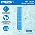 thumbnail image 4 of Swimline HYDROTOOLS Ultra Pool Replacement Cartridge Filter, 150 ft2., Blue, 4 of 7