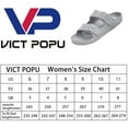 thumbnail image 6 of VICT POPU Womens Sandals Adjustable Double Buckle Strap Waterproof EVA Flat Slides，Light Grey，Sizes 10, 6 of 6