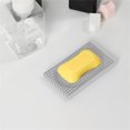 thumbnail image 6 of Worallymy Portable Bathroom Double Sided Brush Washing Drain Soap Box Holder Dish Case Container, 6 of 9