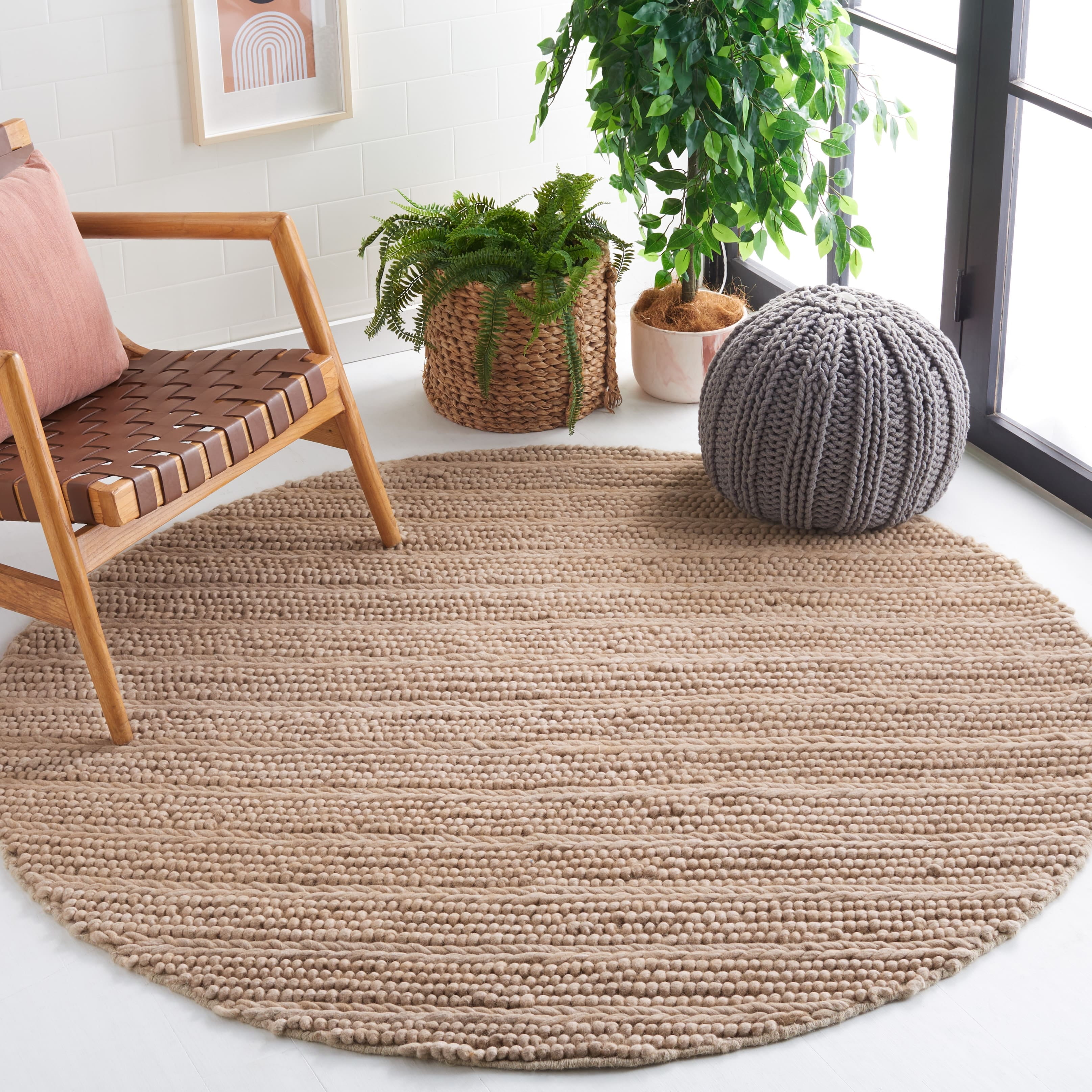 SAFAVIEH Natura Damion Striped Area Rug, Beige, 6' x 9'