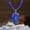 Square, variant on Lapis lazuli beaded necklace with blue natural stone teardrop-shaped and round pendant necklace jewelry