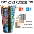 thumbnail image 3 of 16oz Tumblers Colorful Floral Pattern Stainless Steel Vacuum Insulated Double Wall Travel Tumbler Cups Mug with Lid and Straw,Cleaning Brush for Coffee,Tea, 3 of 4