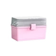 thumbnail image 2 of Caja de medicina Caja de píldoras First Aid Medicine Organizer Cajas de organizador con mango Cosméticos Estuche de almacenamiento Emergencia para el automóvil Inicio Escuela Viajes Rosa seitruly  HA012684-02, 2 of 7