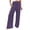 A2 Purple, variant on SAHFX Womens Linen Wide Leg Pants Smock Waist Boho Pants Straight Leg Pants Work Pants Loose Pants Dress Pants with Pockets Beach Outfits Business Casual Outfits Baggy Trousers Solid Color Slacks