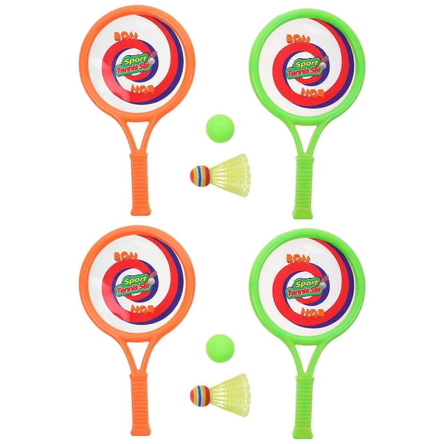 Portable Children Tennis Kit, Lightweight Rackets with Hollow Balls for Play