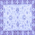 thumbnail image 1 of Ahgly Company Machine Washable Indoor Square Oriental Blue Traditional Area Rugs, 4' Square, 1 of 4