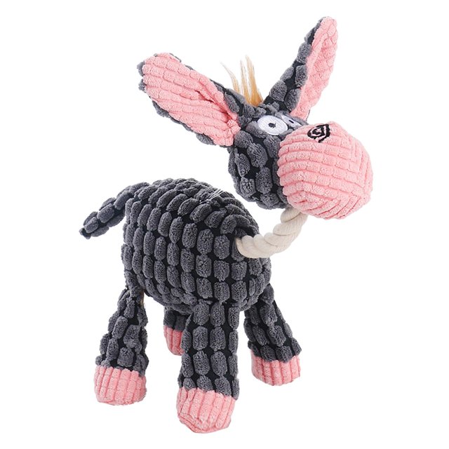 Juguete de peluche para perro chirriante, juguete para masticar, juguete de peluche para perro, regalo resistente para mascotas con sonido chirriante, Rosa Yinane Peluches para perros chillones