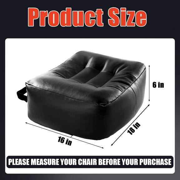 Extra Thick Chair Cushions for Office, 6 in Breathable Adult Booster Seat for Car, Waterproof Car Seat Cushion to Raise Seat Height, PU Leather Desk Chair Cushion for Long Sitting
