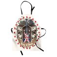 thumbnail image 1 of Popstar Party Apron King Rock Label with Speakers Stars and Electric Guitar with British Flag, Unisex Kitchen Bib Apron with Adjustable Neck for Cooking Baking Gardening, Multicolor, by Ambesonne, 1 of 3