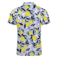 thumbnail image 5 of Lemons Blue Men Zipper T-shirt Summer Casual Short Sleeve T-shirt Top, 5 of 7
