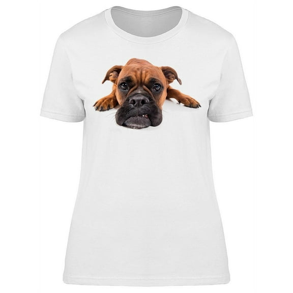 Dog Boxer, Funny Face T-Shirt Women -Image by Shutterstock, Female XX-Large
