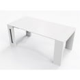 thumbnail image 5 of Modern Erika Engineered Wood Italian Extendable Console Table in White, 5 of 6