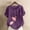 Purple, variant on Ayolanni Casual Summer Women Blouses Butterfly Print Scoop Neck Short Sleeve Cotton Linen Blouse Embroidered Plus Size Shirts Summer Tops Green L