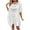 White, variant on Swimwear Cover Up for Women Loose Casual Round Neck Short Sleeved Hollow Out Cover Shirt Beach Beach Vacation Cover Shirt