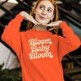 thumbnail image 3 of Smartprints Bloom Baby Bloom Women's Sweatshirt Orange, Cotton, 4XL, 3 of 4