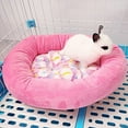 thumbnail image 5 of Padded Thickened Round Flower Pet Kennel, Non-Slip Winter Dog Mat with Soft Fill, Warm Cat Bed for Indoor Comfort, Machine Washable Pet Mat for Small to Medium Pets, 5 of 5