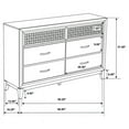 thumbnail image 5 of Coaster 4-Piece Contemporary Wood Eastern King Bedroom Set in Light Brown/Gray, 5 of 17
