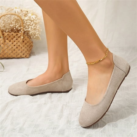 

Vedolay Casual Shoes For Women Trendy Women s Shoes Soft Sole Slide Comfortable Slip-on Loafer Shoes Brown 8