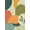 Green, Pattern 10, variant on ODIKA 4'x6' Earthy Tones Mid-Century Modern Design Washable Area Rug Abstract Botanical Pattern with Retro Flair for Home Office, Under Desk, Non-Slip Chair-Friendly, Flatwoven