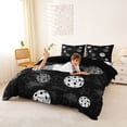 thumbnail image 2 of Erosebridal Kids Pickleball Queen Duvet Cover Set for Boys, Sports Theme Bedding, Black Gray, Black Reversible, 1 Duvet Cover and 2 Pillowcases (No Comforter), 2 of 5