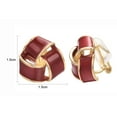 thumbnail image 6 of Yoursfs Two-tone Red Rope Love Knot Non-Pierced Earrings for Women Twisted Cable Edge Knot Clip on Earrings, 6 of 6