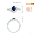 thumbnail image 5 of Angara Natural 0.85 Ct. Blue Sapphire with Diamond Solitaire Wedding Band in 14K White Gold for Women (Ring Size: 12), 5 of 10