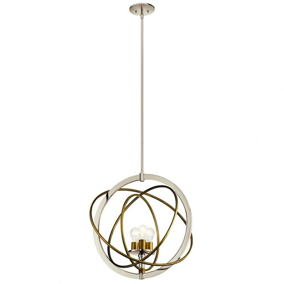44202PN Kichler Lighting Ibis - 3 Light Pendant - With Contemporary Inspirations - 23.75 Inches Tall By 22.5 Inches Wide