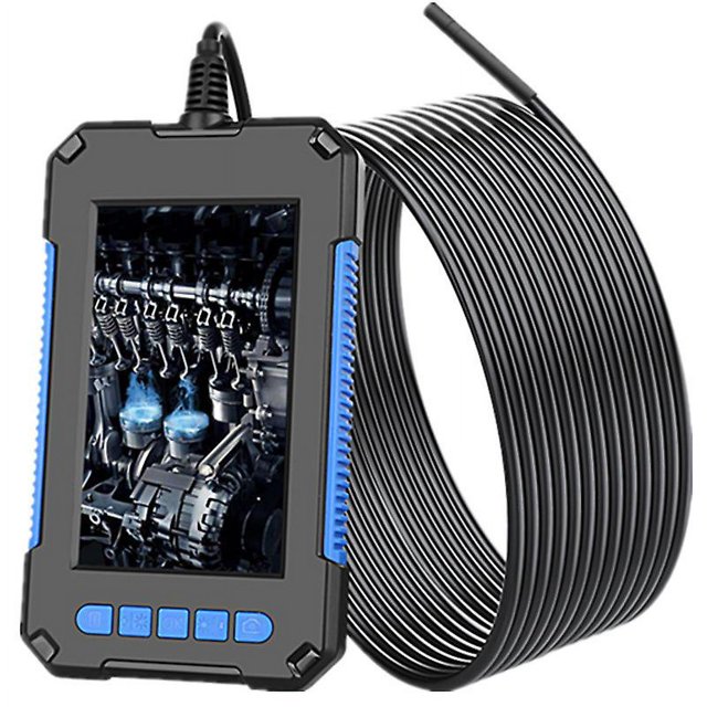 Boroscopio industrial, cámara de inspección digital con pantalla de cámara de serpiente impermeable - azul, 14,5 x 8,5 x 1,8 cm