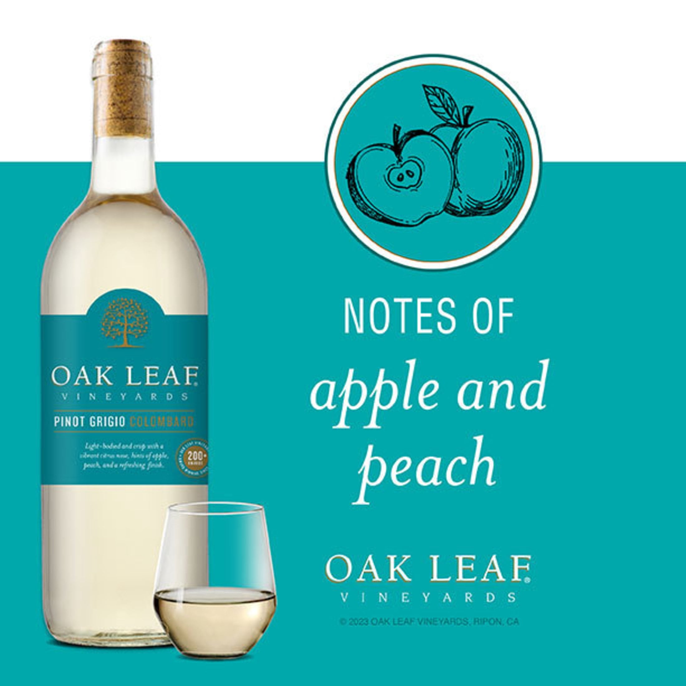 Oak Leaf Vineyards Pinot Grigio/Colombard, White Wine, 750ml