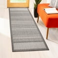 thumbnail image 2 of 2-ft x 5-ft Fresco Tonal Weave, Grey Flatweave Mat, 2 of 5