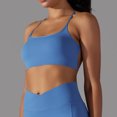 thumbnail image 6 of Women Bras Yoga Wear Bra Breathable Drying Body Shaping Back Fitness Blazer Bras for Women No Underwire Blue L, 6 of 8