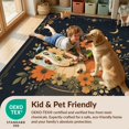 thumbnail image 4 of Design&I 4'x6' Washable Area Rug Dark Autumn Witchy Floral Scene Halloween Motif with Ghost for Dorm Room, Living Apartment, Flatweave Daily Traffic Ready, 4 of 7