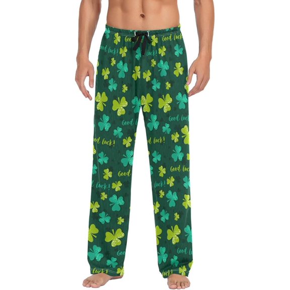 GZHJMY St. Patrick's Day Pajama Pants for Men, Lounge Pants Lightweight Men Pajama Bottoms with Drawstring Pockets, Christmas New Year Birthday Gifts, XX-Large