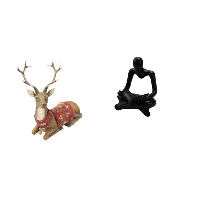 Escultura de alce reno, adorno de mesa, figura de ciervo, estatua para sala de estar, oficina, dormitorio, decoración de granja, creativo, abstracto,
