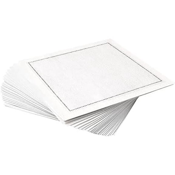 Five Star Cotton Cocktail Napkins, Beverage & Party Napkins - 4" x 4" Single Use (25 pack) White$$Home Decor, Kitchen, & Other