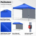thumbnail image 3 of MASTERCANOPY 8 x 8ft Pop-up Canopy Tent with 1 Sidewall, Blue, 3 of 7