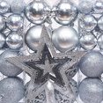 thumbnail image 4 of Adornos de Bolas de Navidad BLESIY 101 piezas con estrella superior plata, 4 of 8