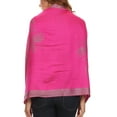 thumbnail image 2 of Sakkas Ella Dogwood Flower Straight Border Pashmina/ Shawl/ Wrap/ Stole - Fuchsia - OS, 2 of 4